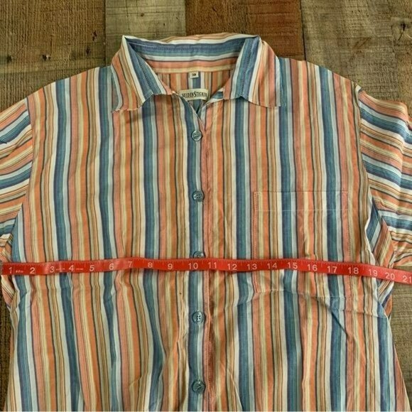 Vintage seiden sticker striped men’s button down shirt size 38 medium - Picture 2 of 7
